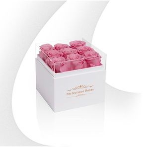 Perfectione Roses Preserved Flowers in a Box, Pink Real Roses Long-Lasting Rose